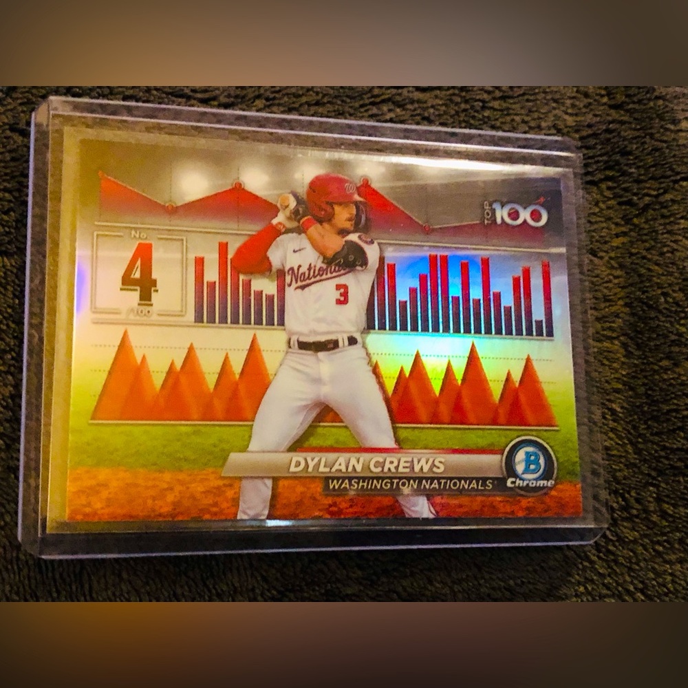 Dylan Crews 2024 Bowman Baseball-Bowman Scouts- Top 100 prospect-Nationals